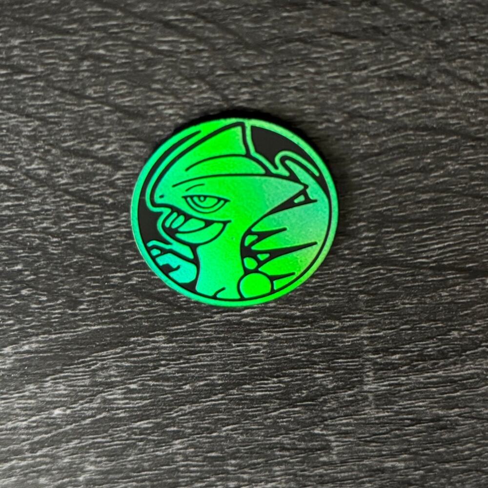 Pokemon Celestial Storm Sceptile TCG Coin‎ Green Iridescent Metallic Holographic